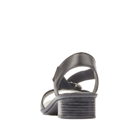 RIEKER черные кожаные босоножки с декором