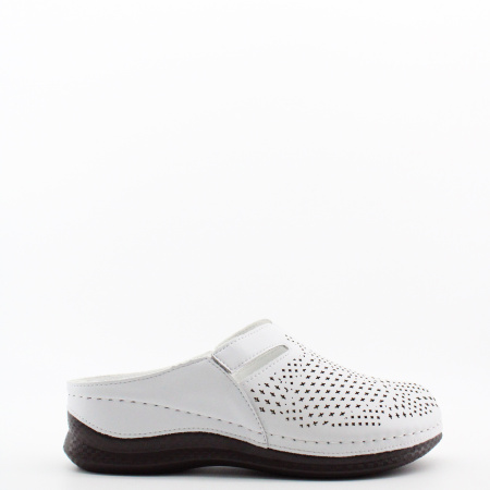 FINN LINE сабо белого цвета полностью перфорированые