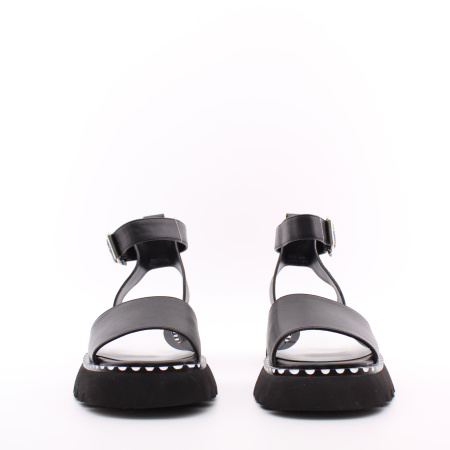 Черные босоножки на массивной подошве LADY COUTURE