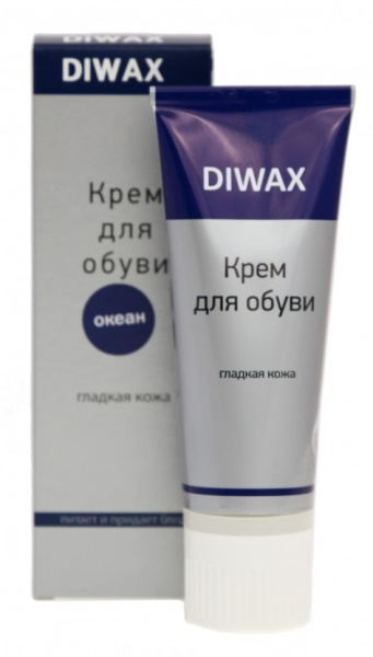 DIWAX Крем для обуви в тубе с губкой ОКЕАН 75 мл