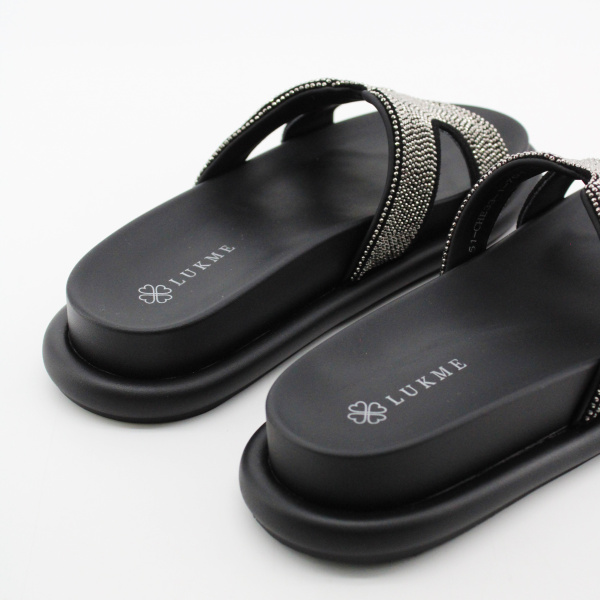 LUKME сабо со стразами на союзке