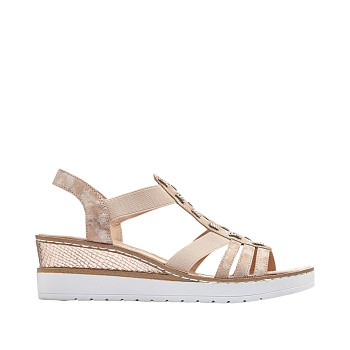 Босоножки на танкетке RIEKER