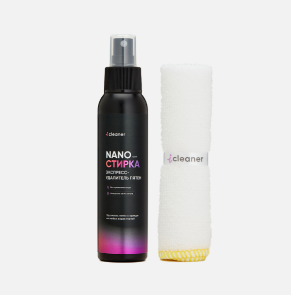 ICLEANER НАБОР: Nano-стирка 100мл + салфетка из  микрофибры 1 шт.