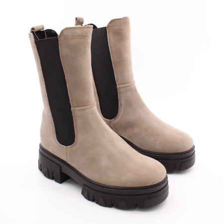 MARCO TOZZI высокие бежевые челси из нубука