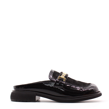 LUKME сабо лаковые в классическо черном исполнении