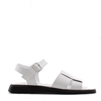 BADEN белые сандалии на черной подошве