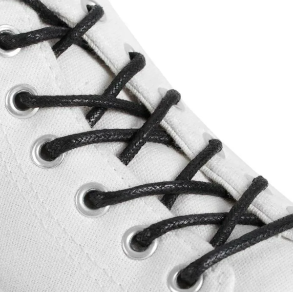 Шнурки BRAUS 120см толстые с пропиткой ЧЕРНЫЕ