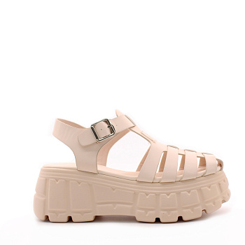 KEDDO бежевые босоножки на высокой платформе