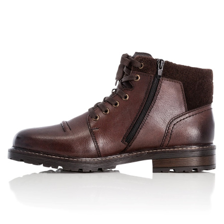 RIEKER коричневые ботинки из комбинированных материалов