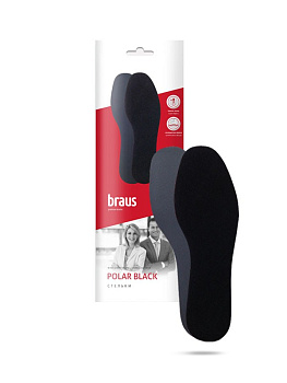 BRAUS стельки осенне-зимние POLAR BLACK