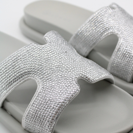 LUKME сабо со стразами серебряного цвета