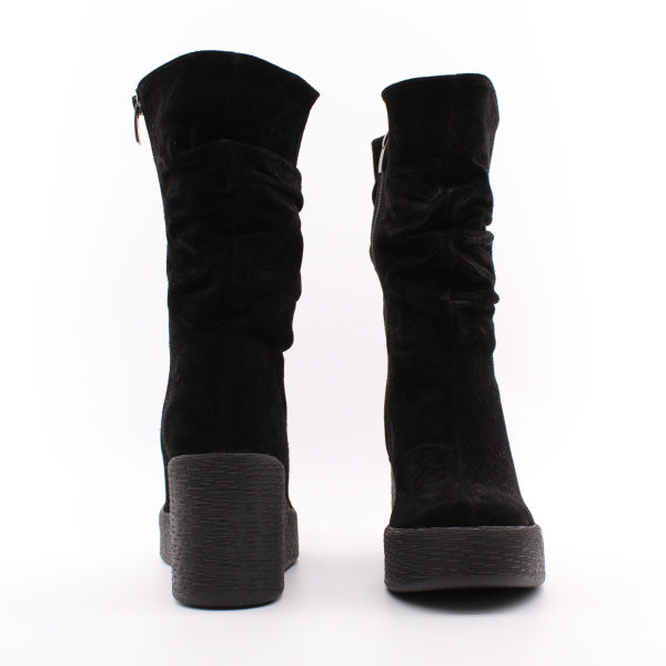 SELM замшевые полусапоги на высокой танкетке