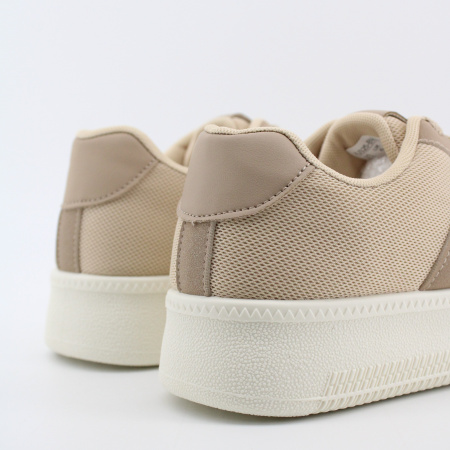 COVANI SPORT кеды на высокой подошве бежевого цвета