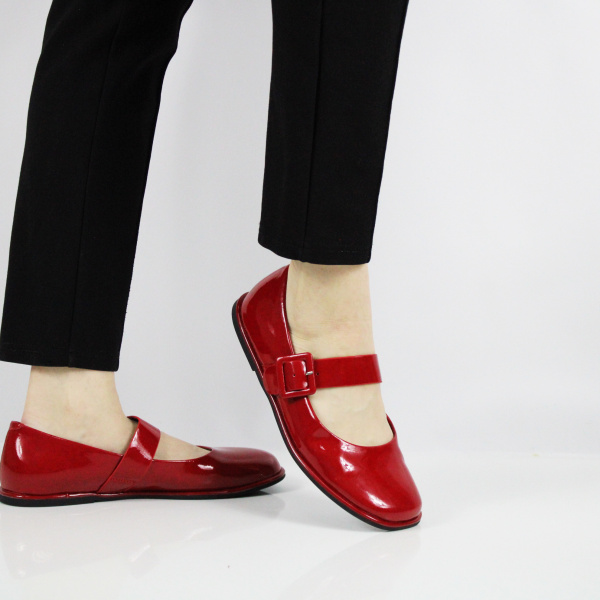 SPUR красные лакированные туфли-балетки