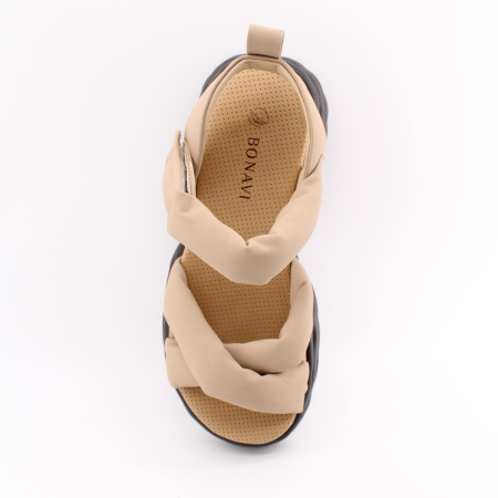 BONAVI бежевые дутые босоножки