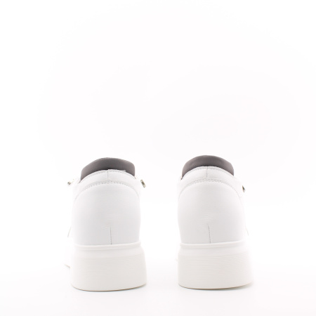 LUKME белые кожаные кеды на скрытой танкетке