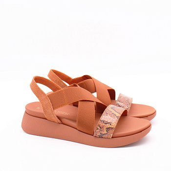 Текстильные сандали терракотового цвета MARCO TOZZI 