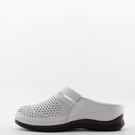 FINN LINE сабо белого цвета полностью перфорированые