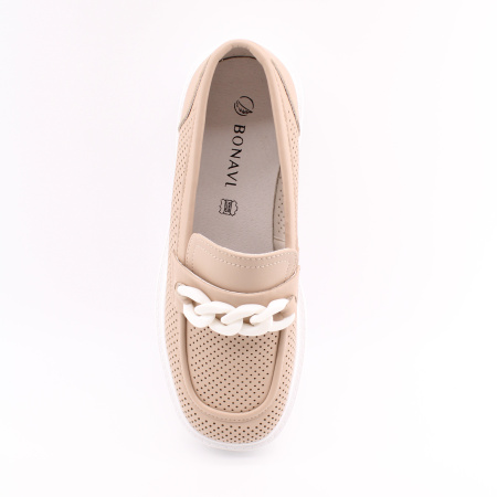 Кожаные перфорированные лоферы BONAVI