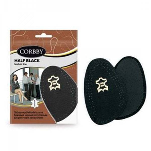 CORBBY Полустельки (кожа+латекс) ЧЁРНЫЕ р.35-36