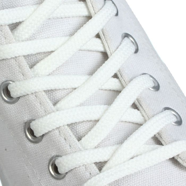 Шнурки BRAUS 120см плоские БЕЛЫЕ