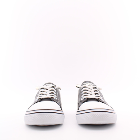 Чёрно-белые кожаные кеды TOFA