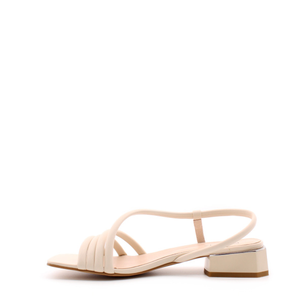 RESPECT бежевые босоножки на венсом каблуке