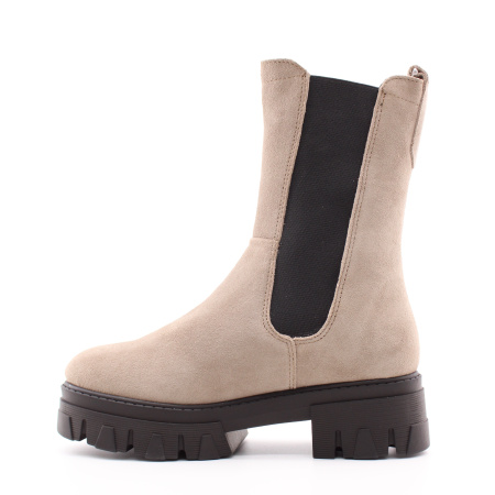 MARCO TOZZI высокие бежевые челси из нубука