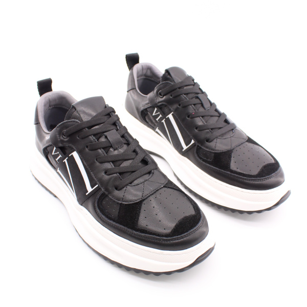 Черные кожаные кроссовки RESPECT