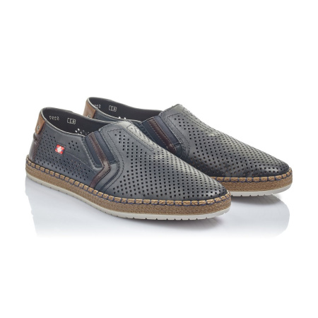 RIEKER полуботинки перфорированые прошивные