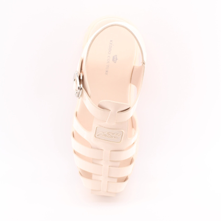 KEDDO бежевые босоножки на высокой платформе