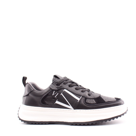 Черные кожаные кроссовки RESPECT