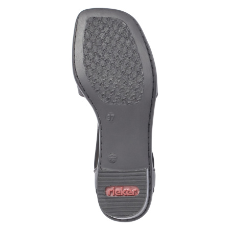 RIEKER черные кожаные босоножки с декором