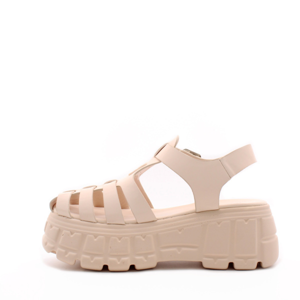 KEDDO бежевые босоножки на высокой платформе