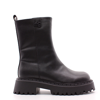 LUKME, 22W18-97-101Z, Полусапоги жен. нат.кожа/шерсть/резина/черный (10-23)