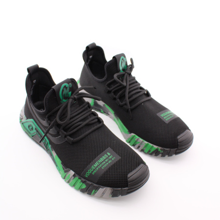 Чёрные текстильные кроссовки RESPECT