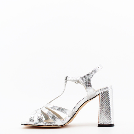 MADELLA серебряные босоножки на высоком каблуке