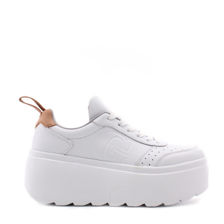 GRUNBERG кроссовки белые на высокой подошве