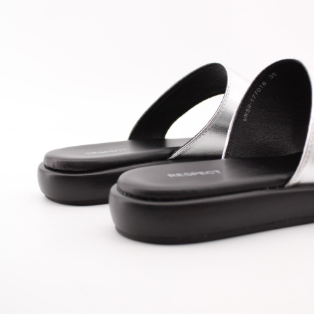 RESPECT сабо серебряного цвета