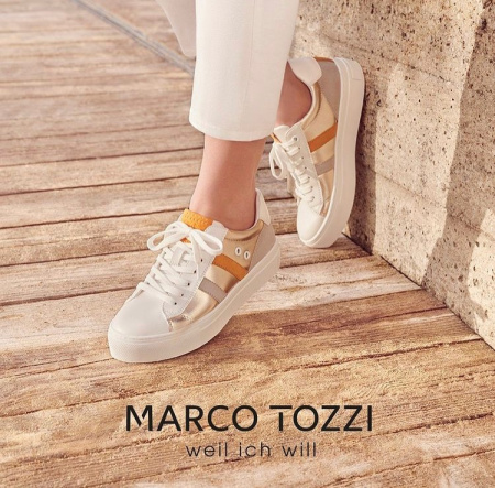 Белые кеды с вставками MARCO TOZZI