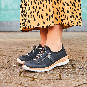 RIEKER полуботинки на белой подошве 