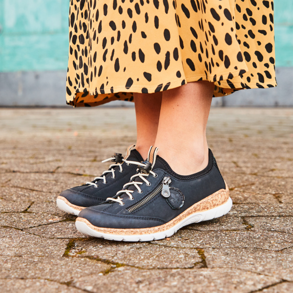 RIEKER полуботинки на белой подошве 