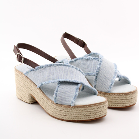 ABRICOT джинсовые босоножки платформа-каблук