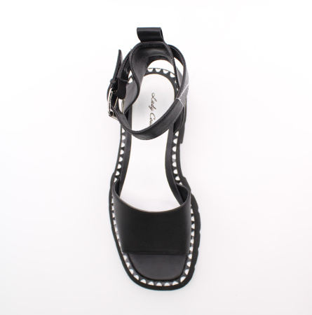 Черные босоножки на массивной подошве LADY COUTURE