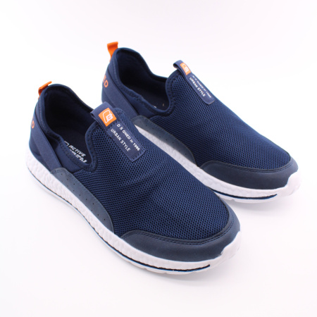Синие текстильные кроссовки BADEN
