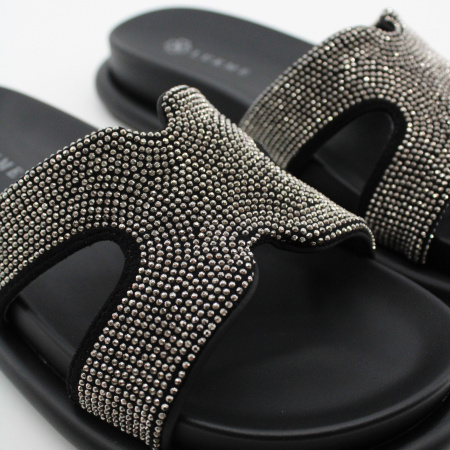 LUKME сабо со стразами на союзке