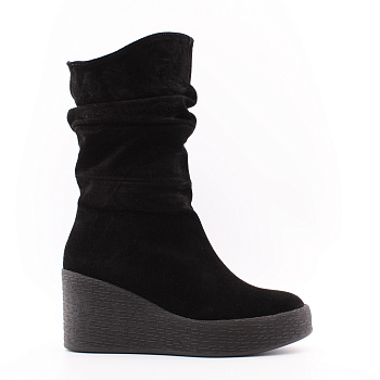 SELM замшевые полусапоги на высокой танкетке