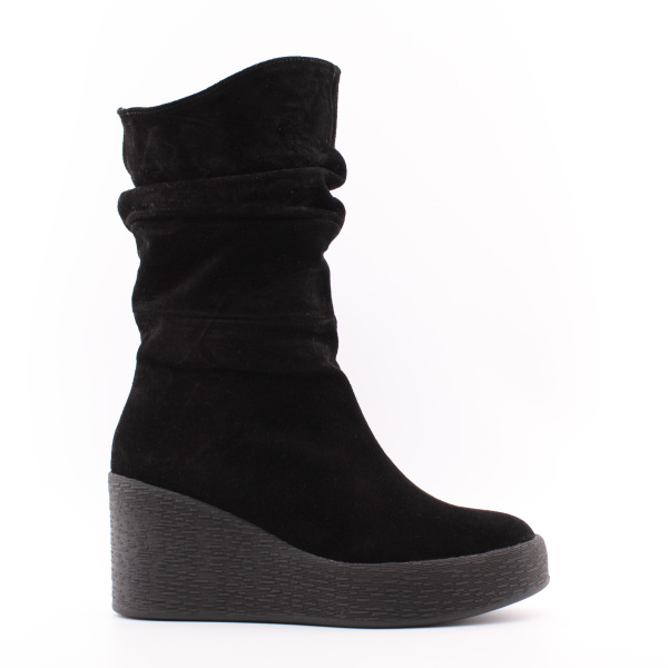 SELM замшевые полусапоги на высокой танкетке