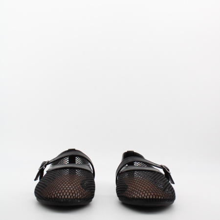 ABRICOT чёрные сетчатые балетки