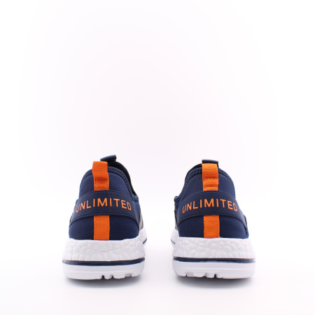 Синие текстильные кроссовки BADEN